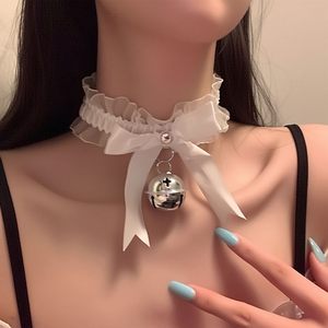 <span class=keywords><strong>Collier</strong></span> de jeu de rôle de <span class=keywords><strong>femme</strong></span> de chambre en dentelle, style choker cloche, pour <span class=keywords><strong>femme</strong></span>, sexy et sensuel, pour Noël, tenue de club et lingerie Teddy - Product Image 4