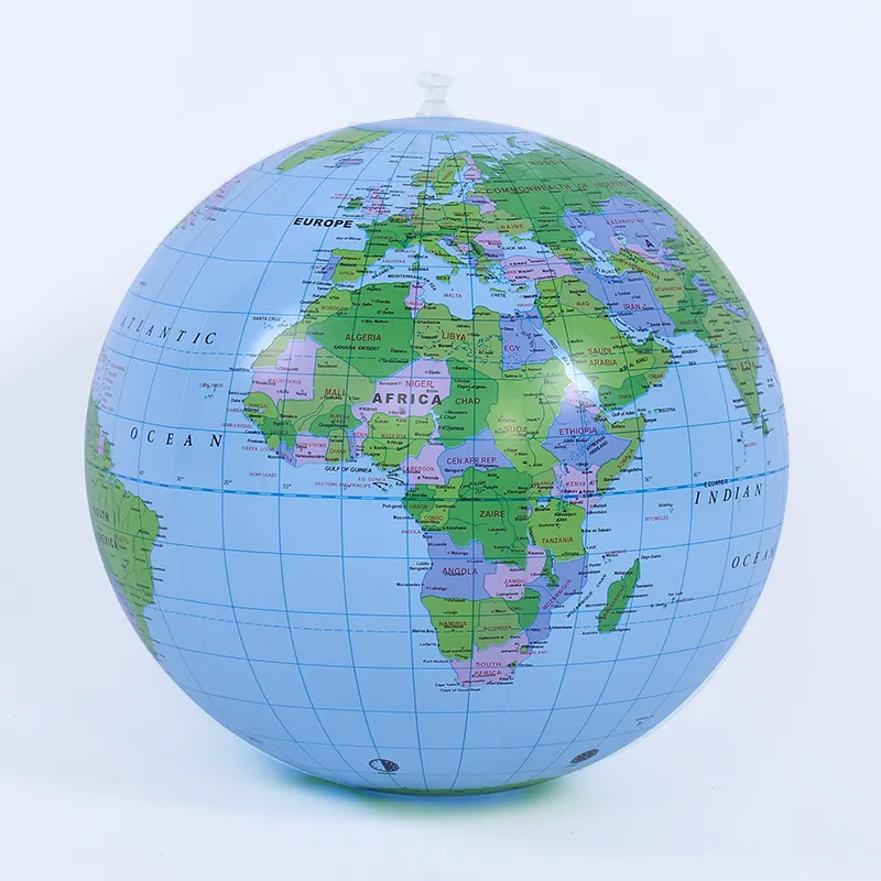 inflatable earth globe beach ball with full color printing