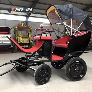 Chariot de poney à petite structure en acier de style européen pour le transport spécial de <span class=keywords><strong>2</strong></span> personnes dans les parcs et zones touristiques - Product Image 5