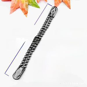 Braccialetto <span class=keywords><strong>Rosario</strong></span>, Regalo Carino, Pietra Nera Naturale, Motivo in Resina 3D, Accessori Religiosi Fai-da-Te per Preghiera e Meditazione - Product Image 6