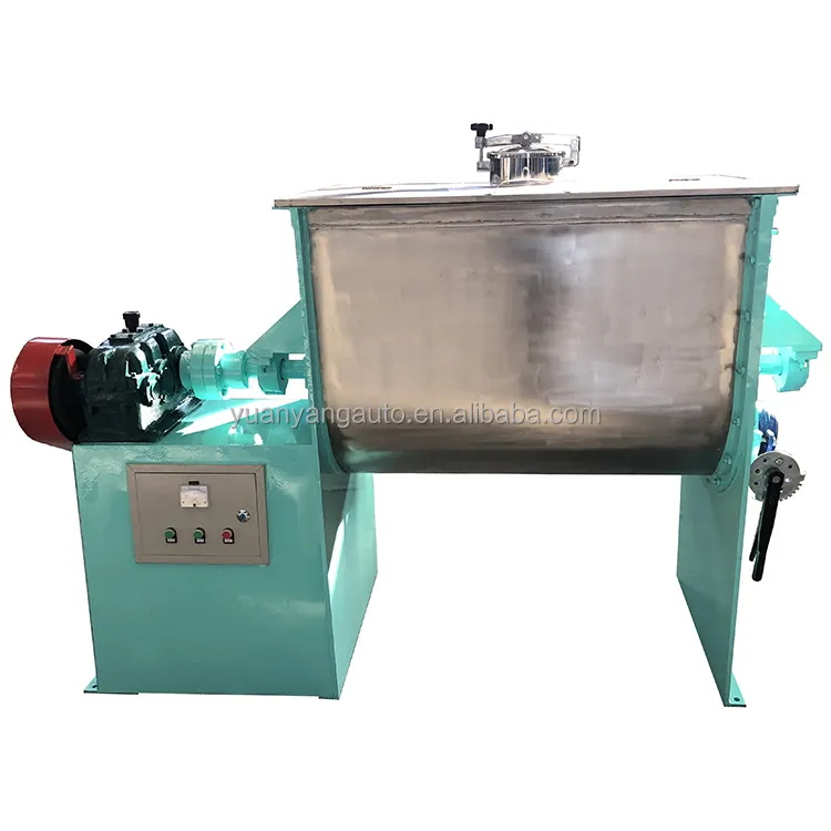 500L/1000L/2000L Industrial Horizontal Dry Protein Powder Ribbon Blender Double Screw Fertilizer Blending Mixer Machine Price