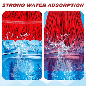 2025 Best Sell Easy Cleaning Floor Cotton <strong>Red</strong> Cotton <strong>Mop</strong> Magic Cleaning Supplies House Head <strong>Mops</strong> <strong>Mop</strong> Cleaner Floor - Product Image 4