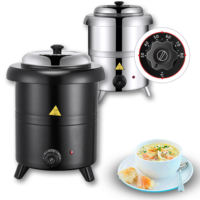 Chauffe-soupe électrique à chaleur sèche 10L, contrôle numérique intelligent, mode éco, acier inoxydable 201, pour buffet traiteur