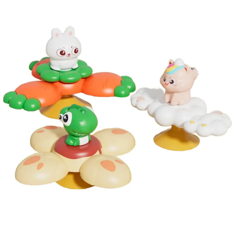 Bebê Banheira Banho Sensorial Mão Spinner Brinquedo Presentes De Aniversário 3pcs Strong Suction Cup Spinner Brinquedos