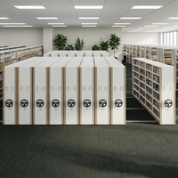 Système de rayonnage mobile intelligent électrique personnalisé pour bibliothèque, structure métallique K-D compacte, durable et écologique