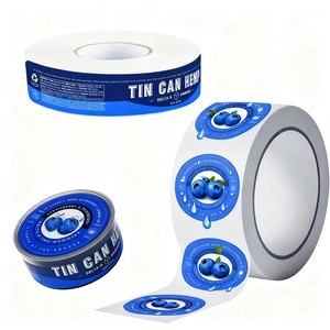 Étiquettes d'emballage personnalisées autocollantes avec impression UV sélective en relief, étiquettes enveloppantes étanches pour pots de snus et autocollants pour couvercles de boîtes en métal - Product Image 2