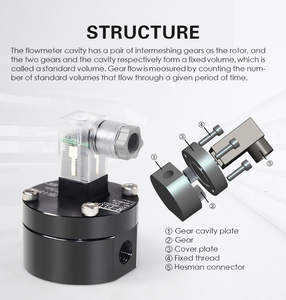 Hiệu Suất Cao Oval Gear Micro Flow Meter Thép Không Gỉ Lỏng Xăng Chảy Keo Nước Nhiên Liệu Lưu Lượng Kế - Product Image 4