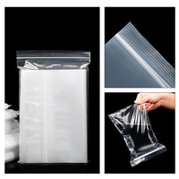 Bolsa transparente con cierre de cremallera con autosellado, tamaño personalizado, logotipo impreso, bolsa transparente, bolsas Ziplock pequeñas de plástico para alimentos que se pueden volver a cerrar