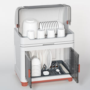 <span class=keywords><strong>Escurridor</strong></span> <span class=keywords><strong>de</strong></span> <span class=keywords><strong>Platos</strong></span> <span class=keywords><strong>de</strong></span> Plástico para el Hogar y la Cocina Sesame con Tapa - Product Image 2