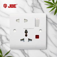 Enchufe Universal con Interruptor de 1 Canal, Estándar Británico 16A+13A, Estilo Retro, Fácil Instalación, Baquelita Blanca, para Hogar y Oficina