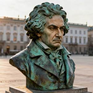 Escultura de Busto de Bronce Fundido a Tamaño Real Personalizada Antigua de <span class=keywords><strong>Beethoven</strong></span>, Músico, para Decoración Interior/Exterior - Product Image 3