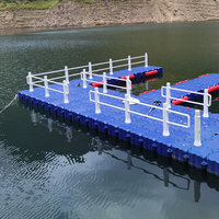 Drop Stitch Material Marine Modular Floating Bridge Pontoon Dock Plate-forme d'amusement gonflable Dock flottant pour jet-ski