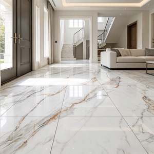 <span class=keywords><strong>Carrelage</strong></span> en porcelaine marbré blanc or rectifié 600x1200mm Venezuela, anti-humidité, pour murs et sols, décoration intérieure de villa et maison - Product Image 6