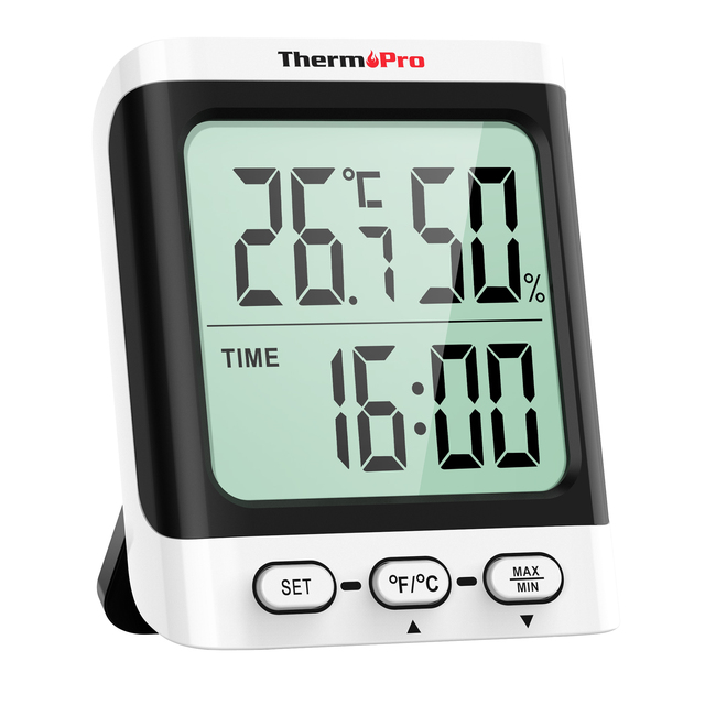TP152 Digital Hygrometer Indoor Thermometer Humidity Meter With Time Room Humidity Gauge With Humidity Sensor Thermo Hygrometer