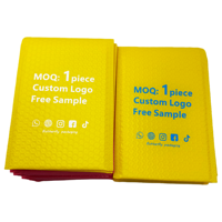 Sac à bulles en film co-extrudé imperméable et antichoc, logo personnalisé, expédition en petites quantités, sac de protection pour cosmétiques, carton, échantillon gratuit