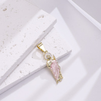 Pendentifs Breloques Religieux Chrétien Saint Santo Classiques et Durables en Laiton Plaqué Or 14K Unisexe – Vente en Gros CM Jewelry