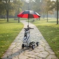 Chariot de golf électrique pliable à 4 roues en aluminium 2400W 48V20Ah avec batterie au lithium