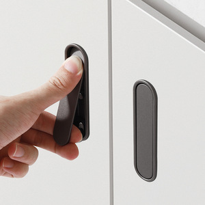 Maniglia a scomparsa moderna per porta scorrevole in lega di zinco, marrone, <span class=keywords><strong>oro</strong></span>, grigio, con occhiello, maniglie invisibili per armadietti - Product Image 2
