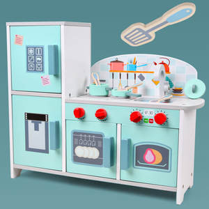 Jeu <span class=keywords><strong>de</strong></span> <span class=keywords><strong>cuisine</strong></span> pour enfants, Mini réfrigérateur vert <span class=keywords><strong>cuisine</strong></span> enfants jouets <span class=keywords><strong>de</strong></span> <span class=keywords><strong>cuisine</strong></span> en bois - Product Image 3