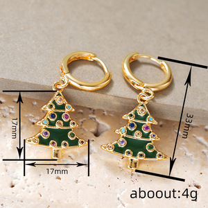 Set di Orecchini e Collana con Albero di Natale Colorato per Donne, Gioielli Festivi e Carini per le Vacanze - Product Image 5