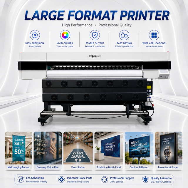 Mycolor 1.8m 4 Head I3200 Automatic Eco Solvent Digital Inkjet Wide Format Printer with 1 Year Warranty
