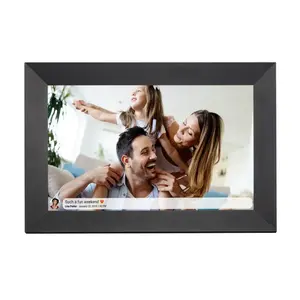 BESTONE kann Videos Bilder wiedergeben 10 Zoll elektronischer Fotorahmen IPS-Touchscreen mit Frameo WLAN 10 Zoll digitale Fotorahmen