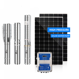 Pompe à eau solaire de surface DC <span class=keywords><strong>Larens</strong></span> 12V 24V 48V 180W 250W 400W, corps transparent, tête OEM, moteur en acier, contrôleur de temps en acier inoxydable - Product Image 1