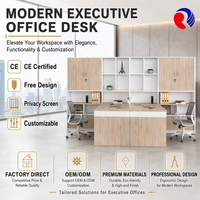 Bureau de travail moderne avec tiroirs de rangement, finition bois, pieds en métal, bureau d'écriture pour la maison, le bureau ou l'hôtel