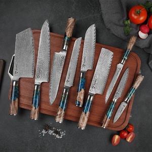Set di Coltelli da Cucina in Acciaio Damascato Inossidabile <span class=keywords><strong>a</strong></span> Buon Prezzo, Innovazioni per la Casa, Migliori Coltelli Giapponesi per <span class=keywords><strong>Chef</strong></span> Domestici - Product Image 3