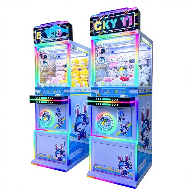 High Quality Metal Claw Machine Coin Acceptor Arcade CE Certified Mini Toys Vending Machine Adjustable Win Rate 1-Year Warranty