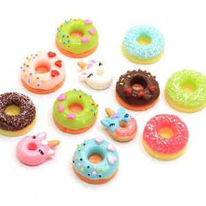 100 Cái Mix Phong Cách Miniature Resin Donuts Flatback Nhựa Cabochon Kawaii Cho Tô Điểm DIY - Product Image 2