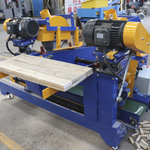 Scie à double lame robuste, machine de découpe et de dimensionnement de bois pour palettes, capacité de 2000-3000 pièces/heure, pour la finition des extrémités des planches de palettes - Product Image 5