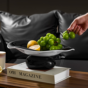 Fruit Plate <b>Resin</b> Ink Snow Realm Solid Color Coffee <b>Table</b> Decor High-End Serving Dish For Living Room - Product Image 3