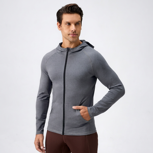 Chaqueta Deportiva de Otoño e Invierno para Hombre, con Cierre, para Fitness, Manga Larga, de Secado Rápido, para Correr, Entrenamiento Físico - Product Image 1