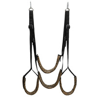 Accessoires de jeux SM noirs, dispositif de retenue, fétiche, adultes, jambes ouvertes, bondage BDSM, balançoire de porte suspendue pour couples