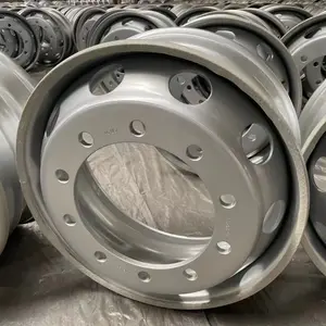 Pelek baja aluminium untuk rem Drum Trailer truk Amerika pelek roda 22.5*8.25 8.25*24.5 seri pelek roda