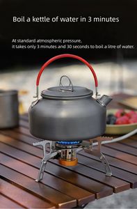 Fornello da campeggio antivento fornello a Gas da campeggio con contenitore di combustibile adattatore per stufa pieghevole per Backpacking all'aperto Picnic - Product Image 6