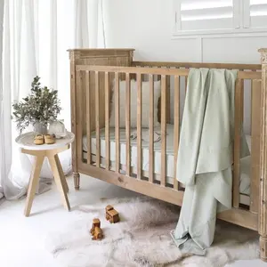 OAKO-TEX Custom Size 100% Lyocell Bamboo Baby Kids Bedding Set Crib Fitted Sheet