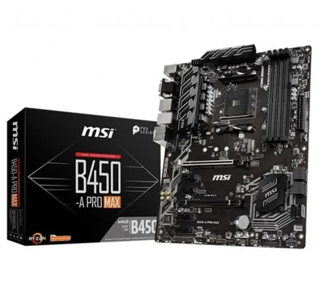 For MSI B450-A Pro MAX ATX Desktop Gaming Motherboard DDR4 Double AMD B450 Chipset Support SATA Interface 128 GB RAM Capacity Ne