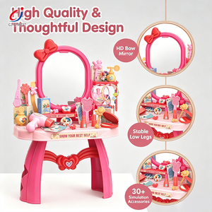 Ensemble de coiffeuse de jeu d'imitation Chengji DIY en plastique, thème princesse rose, kit de <span class=keywords><strong>maquillage</strong></span> pour filles, jouet pour enfants - Product Image 3