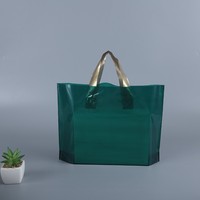Sac de courses en plastique épaissi YC avec poignée à quatre doigts, sac cadeau réutilisable, sac découpé pour l'emballage de vêtements, usage quotidien