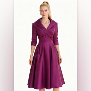 Vestidos Elegantes de Manga Larga con Cintura Ajustada para Mujer, a la Moda - Product Image 1