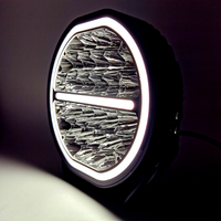Vente en gros de spot LED haute puissance 4x4 9 pouces 185w feu de conduite LED avec feux de jour bicolores ambre blanc