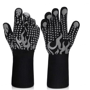 Extreme Heat Resistant BBQ Grill Safety <b>Gloves</b> OEM Barbecue <b>Oven</b> <b>Gloves</b> Handschuh Grillhandschuhe for High Temperature Kitchen - Product Image 2