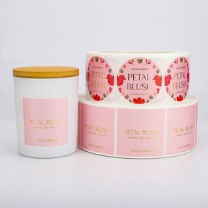 Étiquettes personnalisées de luxe pour pots de bougies, autocollants pour bougies de soja à marque privée, étiquettes adhésives gaufrées à feuille d'or pour emballage, fabricant - Product Image 2