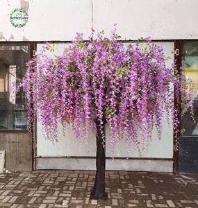 Grande Albero di Fiori di Ciliegio Artificiali Rossi, Rosa e Bianchi, Centrotavola Natalizio, Albero di Ciliegio Finto di 1,5 Metri - Product Image 2