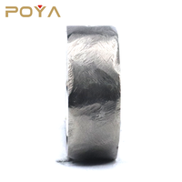 Eyzpoya — bague de mariage en fer et bois, 8mm, anneau en titane gravé