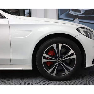 Aile de voiture de haute qualité en ABS, géométrique, précise, ajustement parfait, <span class=keywords><strong>noir</strong></span> brillant/aspect carbone pour Mercedes Classe C C63 W205 2015-2021 - Product Image 4