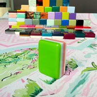 Jeu de Mahjong Américain 4 couches style Gelée Verte, thème Noël, tuiles finies et vierges, personnalisation optionnelle, vente en gros et au détail, MOQ 1