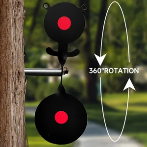 HeavyDuty Dual Round Metal Marker Plate with AutoReset for Outdoor Position Marking Thick Steel Alloy Target - Product Image 5